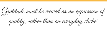 gratitude as quality