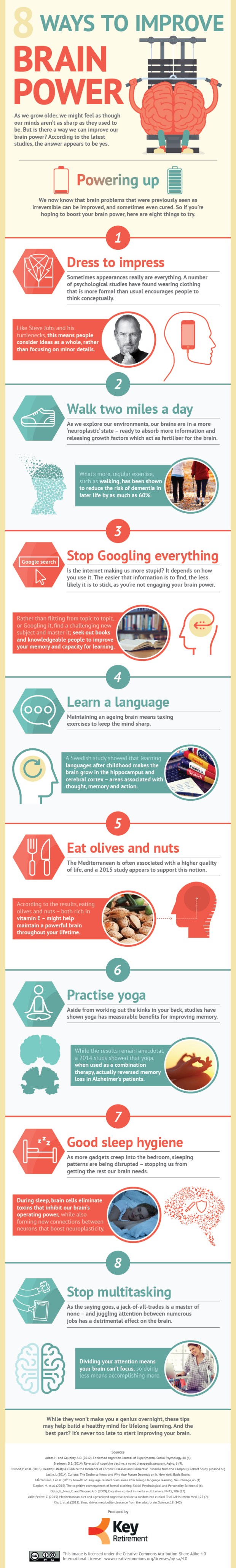 8 Ways To Improve Brain Power - Infographic