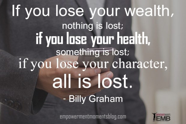 If you lose your character all is lost